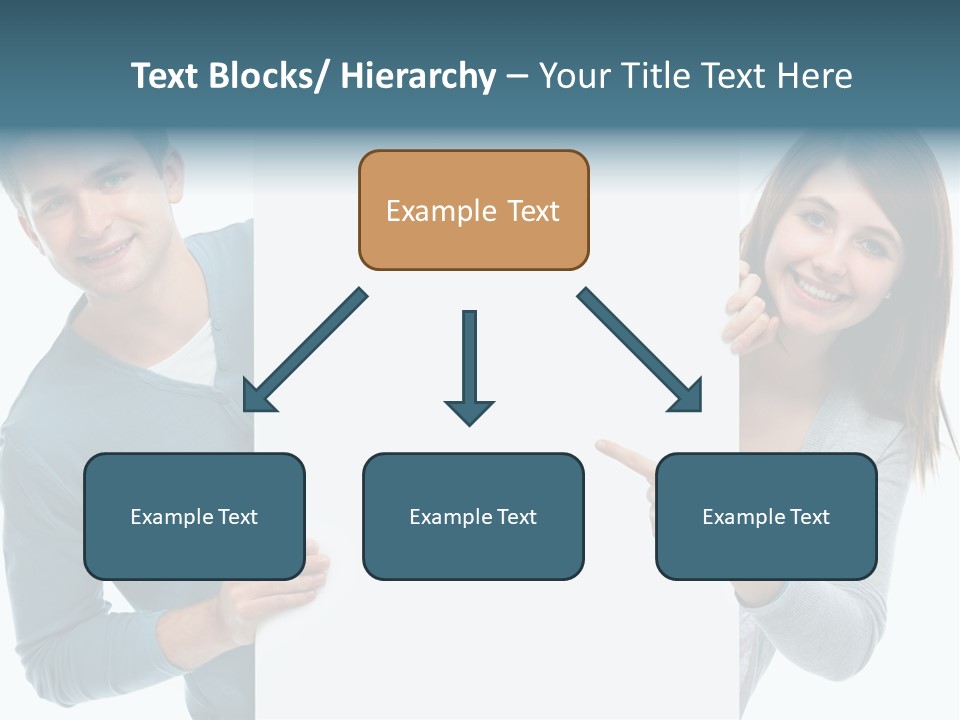Begeisterung Paar Schild PowerPoint Template