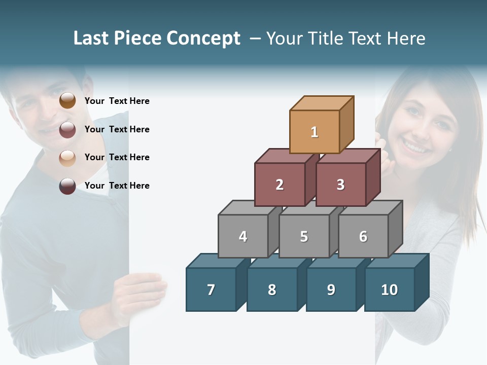 Begeisterung Paar Schild PowerPoint Template