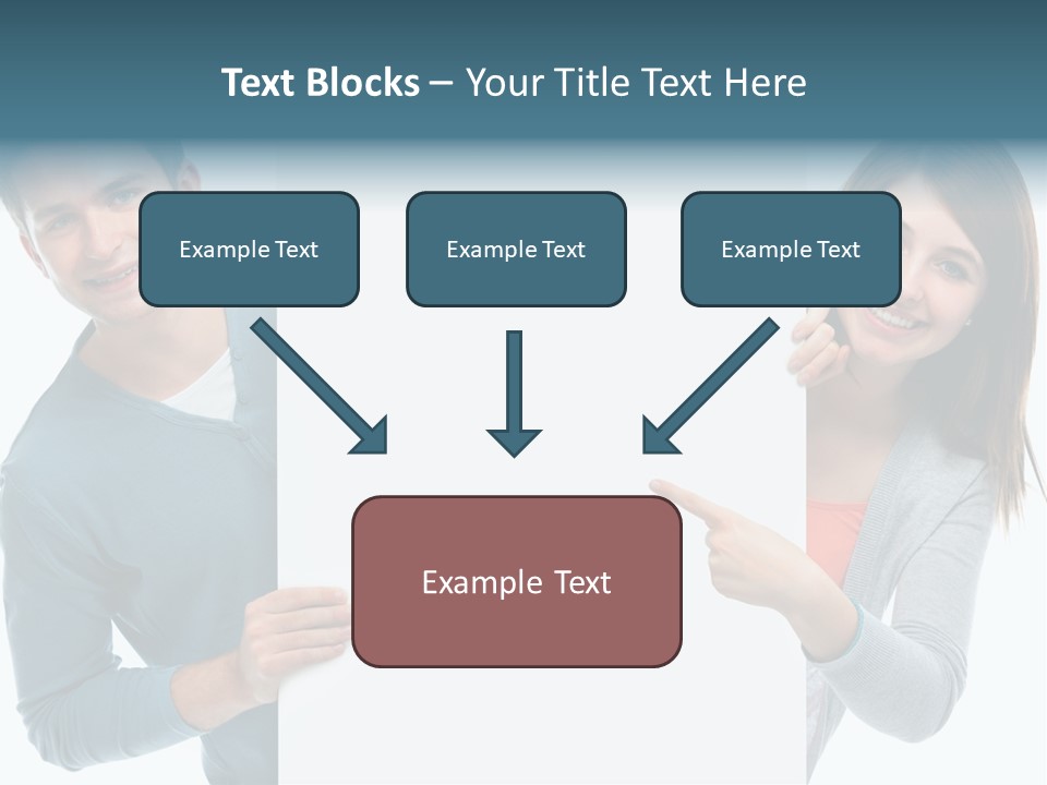 Begeisterung Paar Schild PowerPoint Template