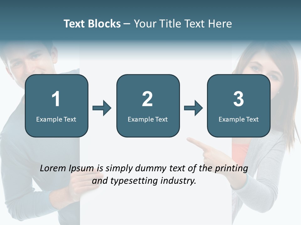 Begeisterung Paar Schild PowerPoint Template