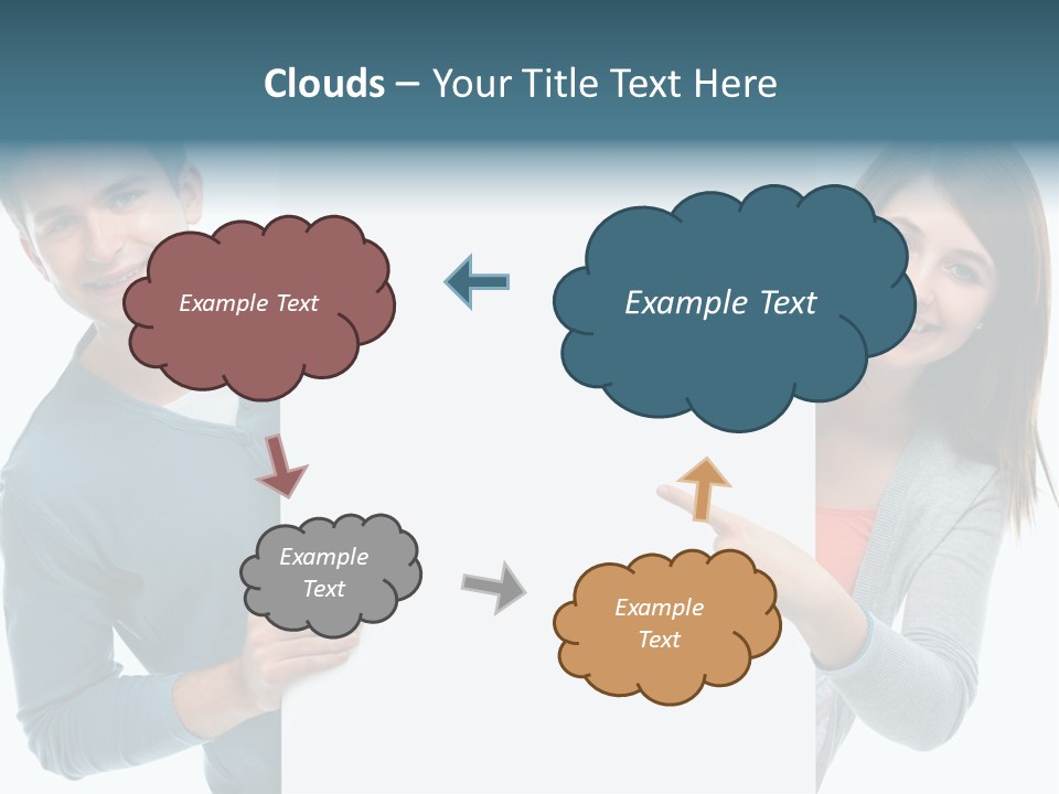 Begeisterung Paar Schild PowerPoint Template