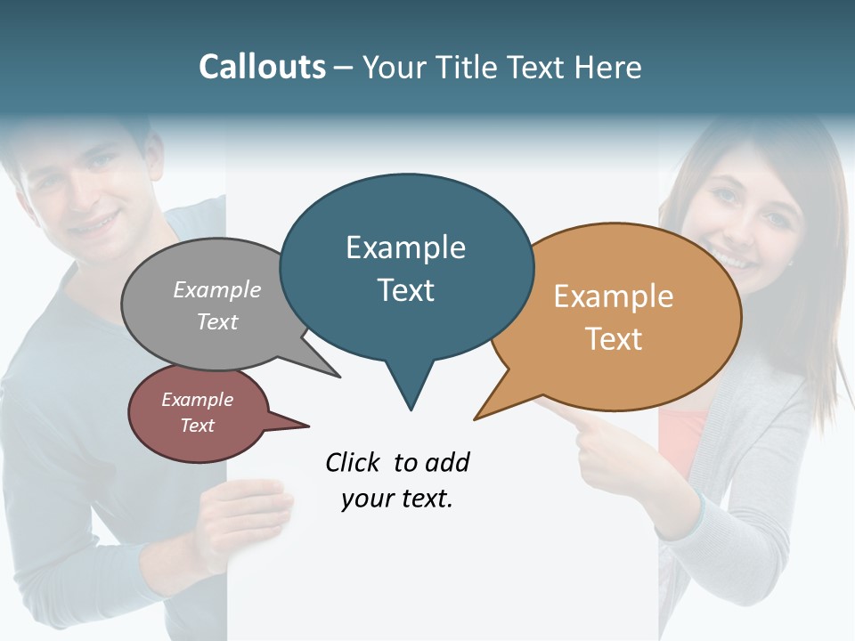 Begeisterung Paar Schild PowerPoint Template