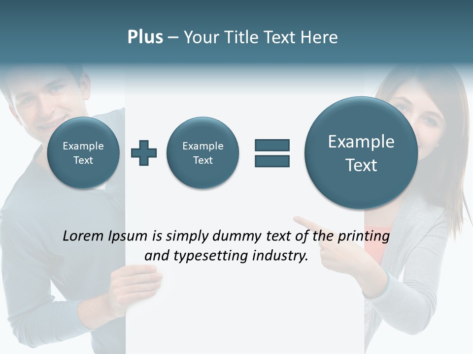 Begeisterung Paar Schild PowerPoint Template