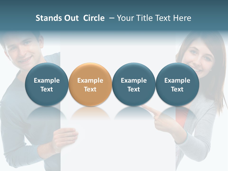 Begeisterung Paar Schild PowerPoint Template