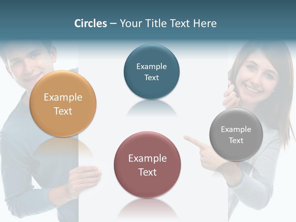 Begeisterung Paar Schild PowerPoint Template