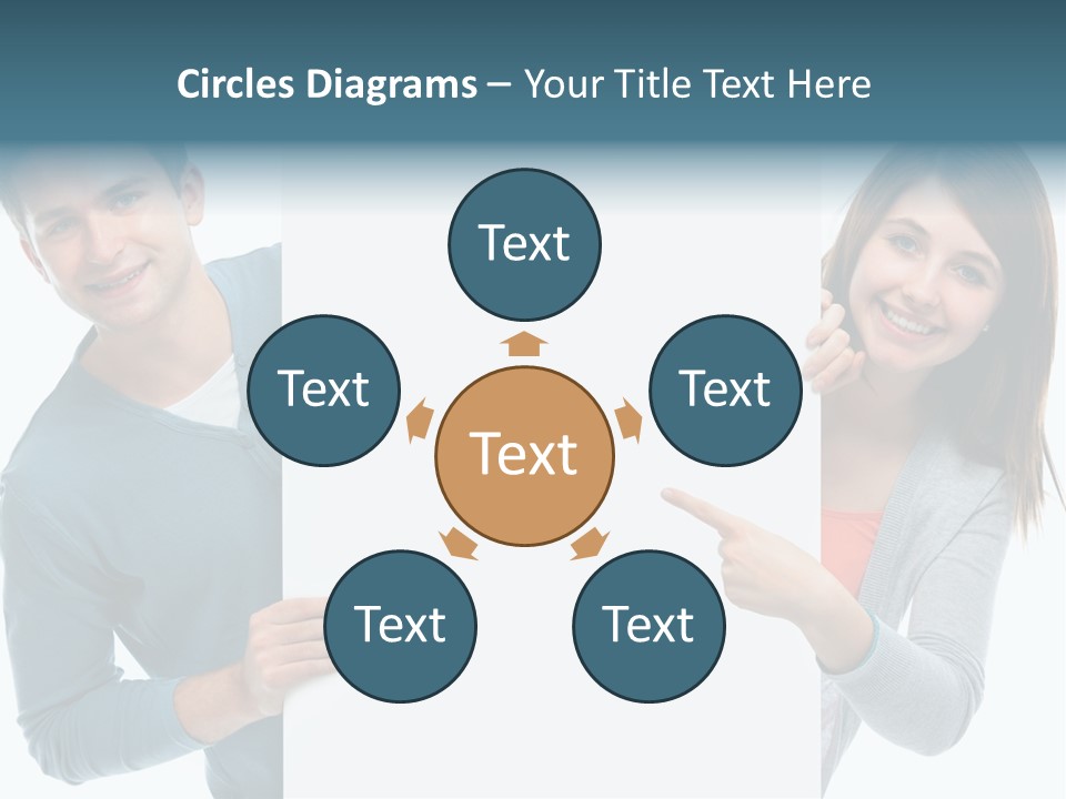 Begeisterung Paar Schild PowerPoint Template