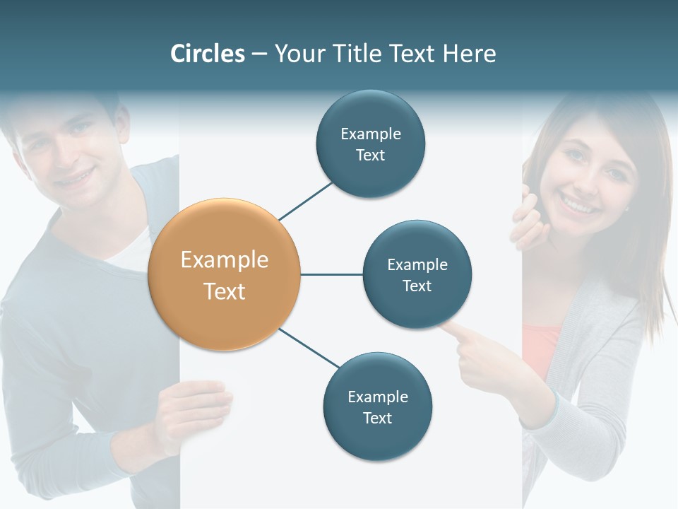 Begeisterung Paar Schild PowerPoint Template
