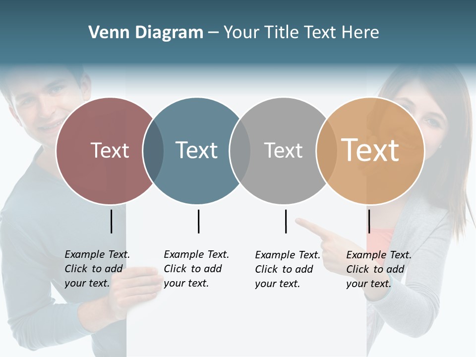 Begeisterung Paar Schild PowerPoint Template