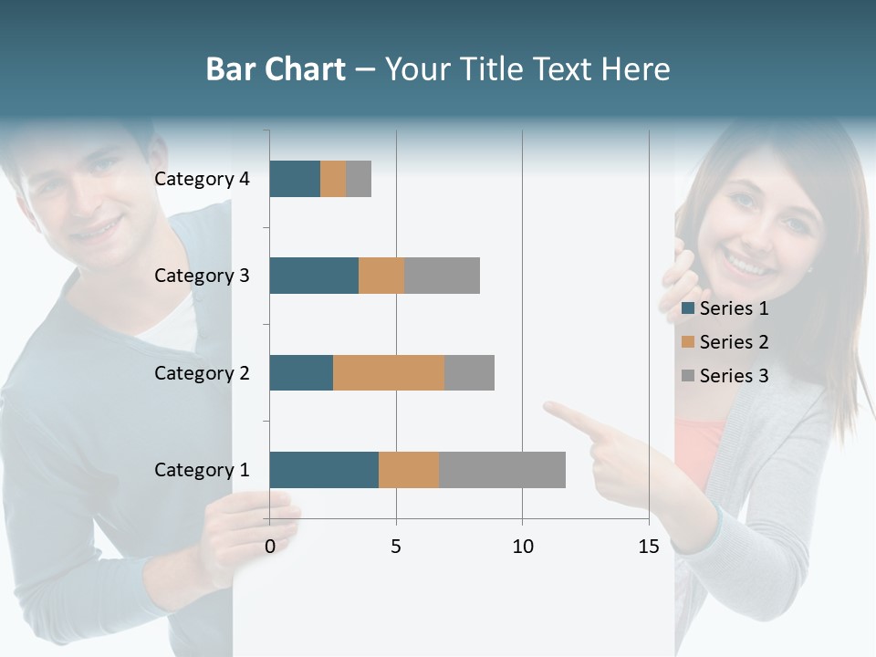Begeisterung Paar Schild PowerPoint Template