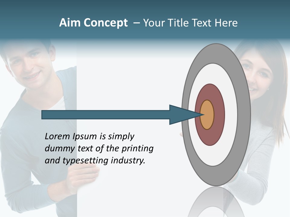 Begeisterung Paar Schild PowerPoint Template