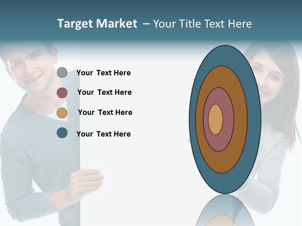 Begeisterung Paar Schild PowerPoint Template