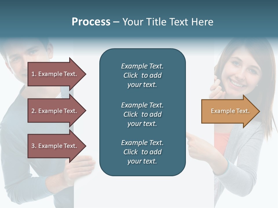 Begeisterung Paar Schild PowerPoint Template