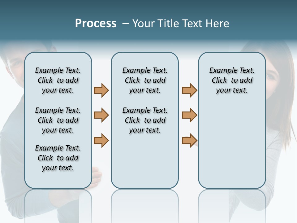 Begeisterung Paar Schild PowerPoint Template