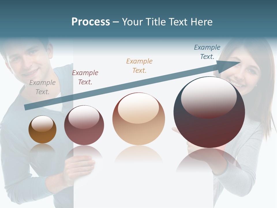 Begeisterung Paar Schild PowerPoint Template
