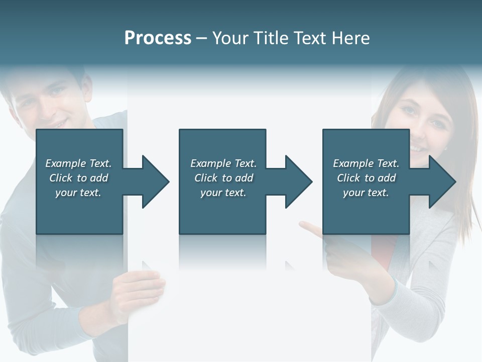 Begeisterung Paar Schild PowerPoint Template