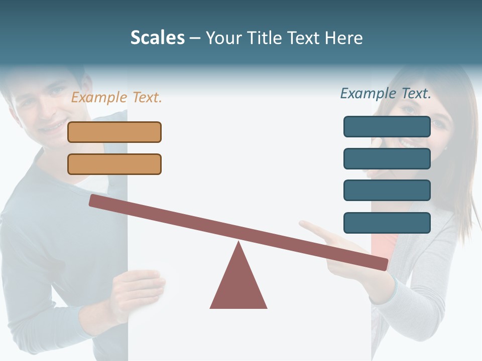 Begeisterung Paar Schild PowerPoint Template