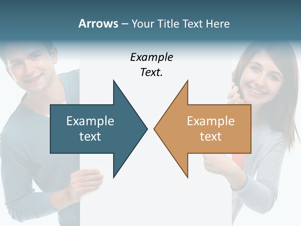 Begeisterung Paar Schild PowerPoint Template