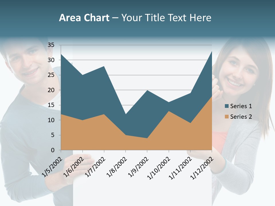 Begeisterung Paar Schild PowerPoint Template
