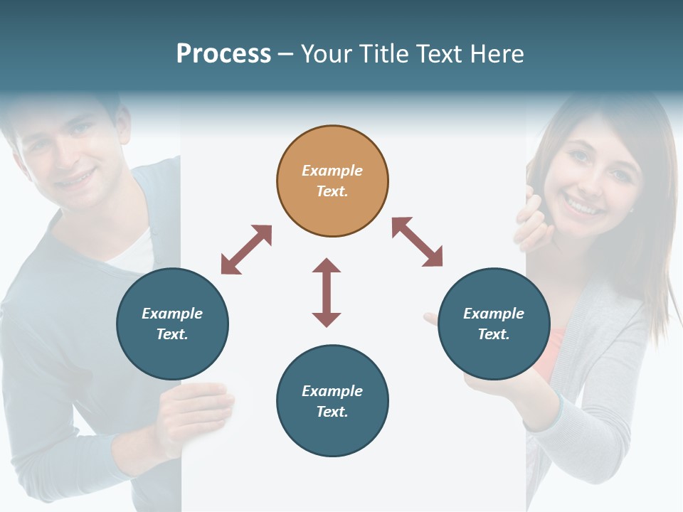 Begeisterung Paar Schild PowerPoint Template
