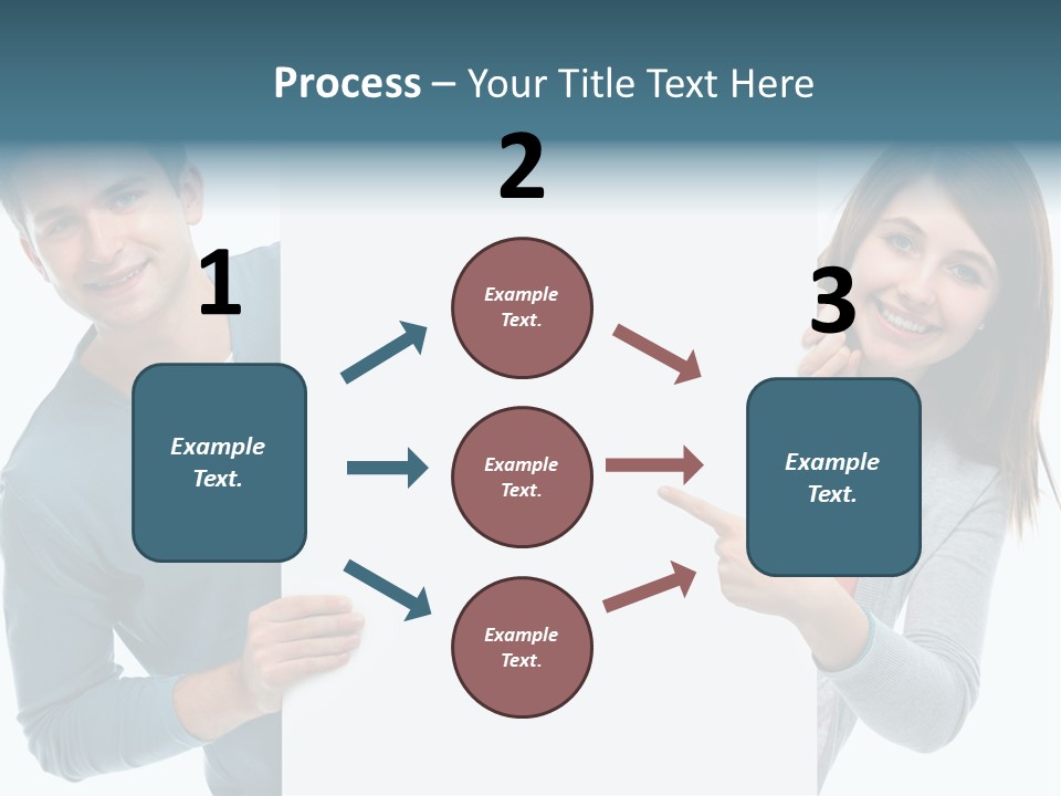Begeisterung Paar Schild PowerPoint Template