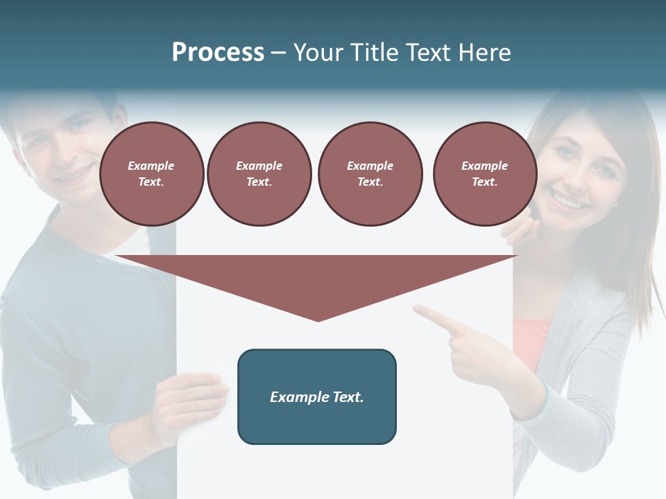 Begeisterung Paar Schild PowerPoint Template