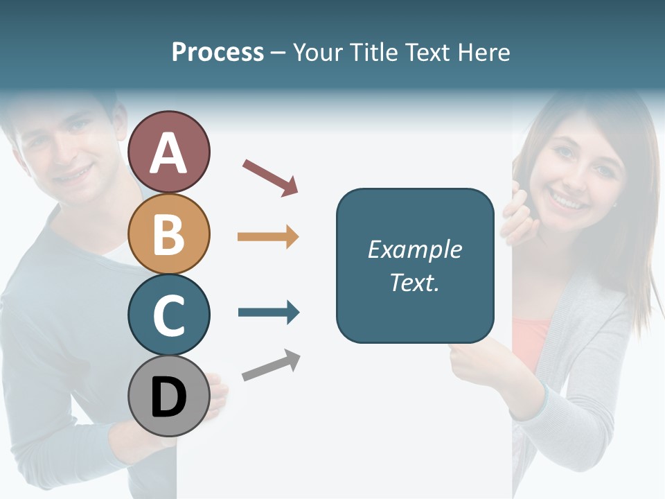Begeisterung Paar Schild PowerPoint Template