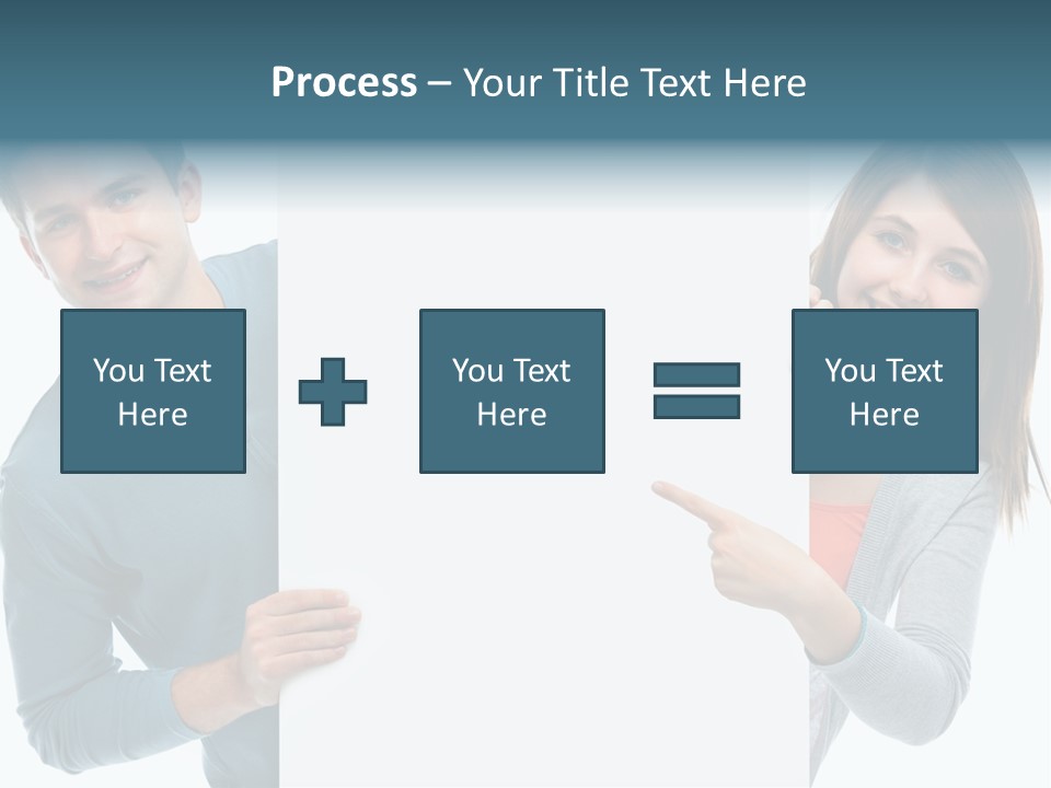Begeisterung Paar Schild PowerPoint Template