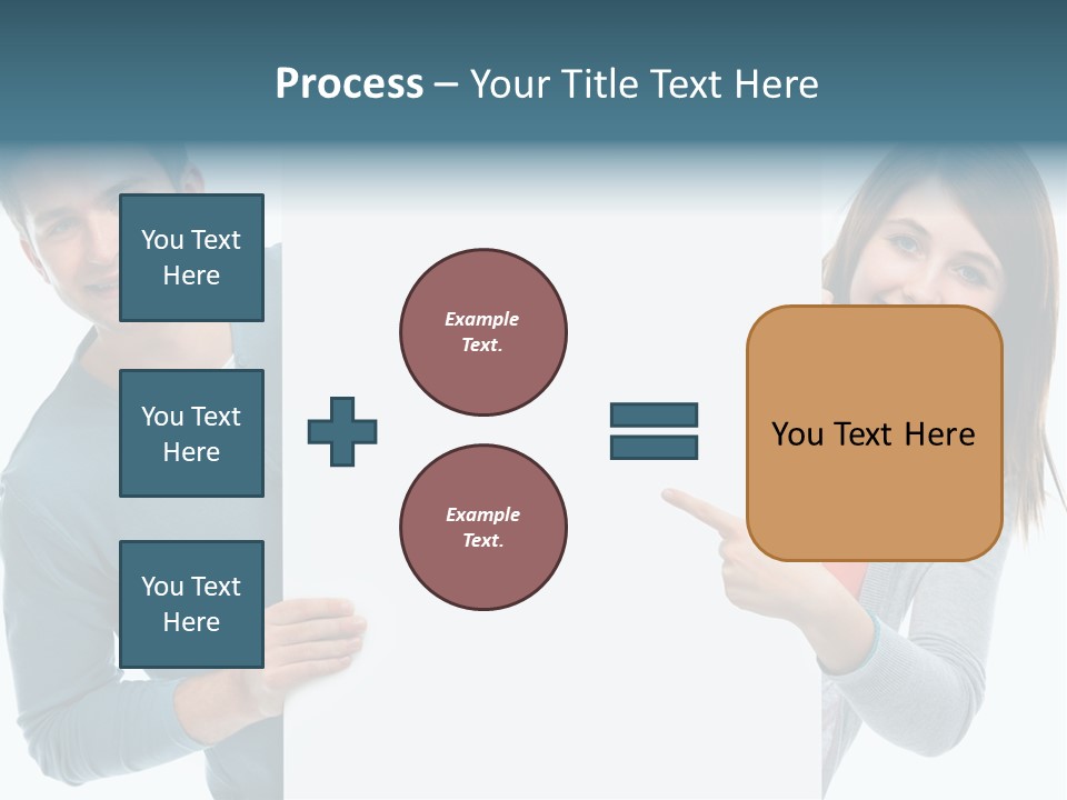 Begeisterung Paar Schild PowerPoint Template