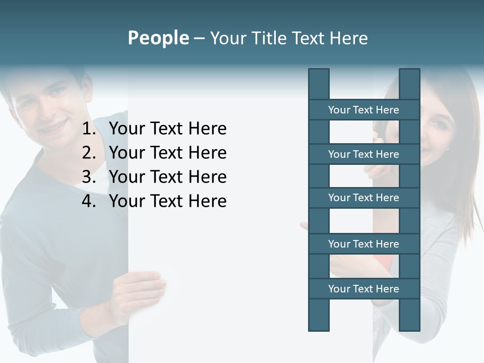 Begeisterung Paar Schild PowerPoint Template