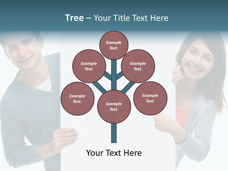 Begeisterung Paar Schild PowerPoint Template