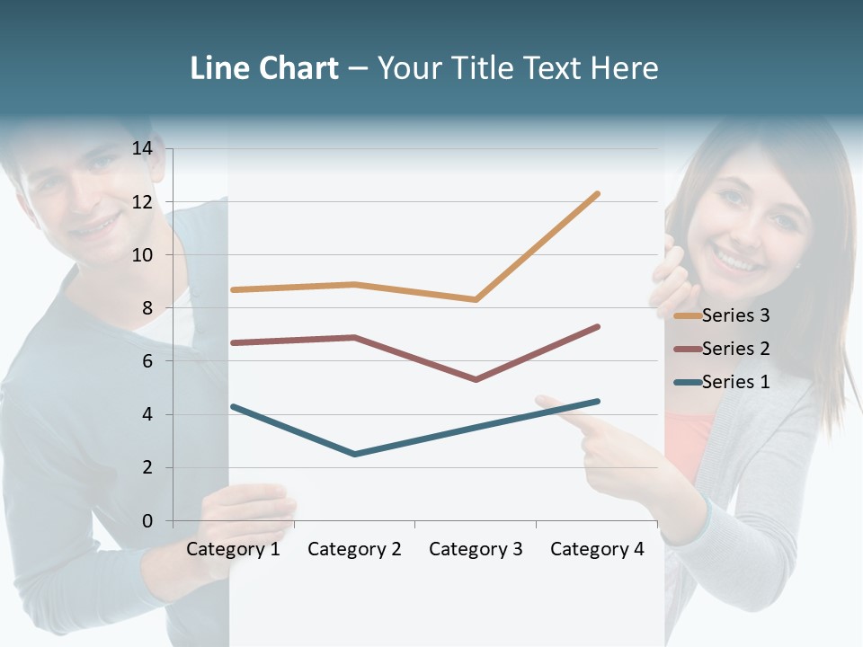 Begeisterung Paar Schild PowerPoint Template