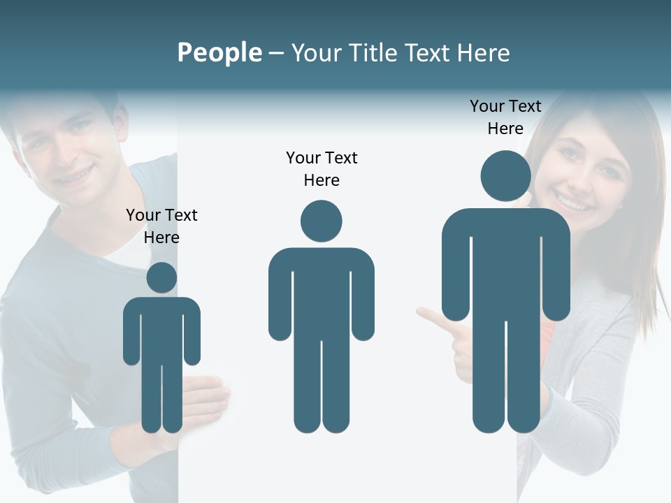 Begeisterung Paar Schild PowerPoint Template