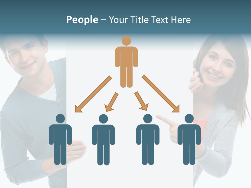 Begeisterung Paar Schild PowerPoint Template