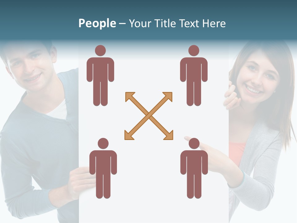 Begeisterung Paar Schild PowerPoint Template