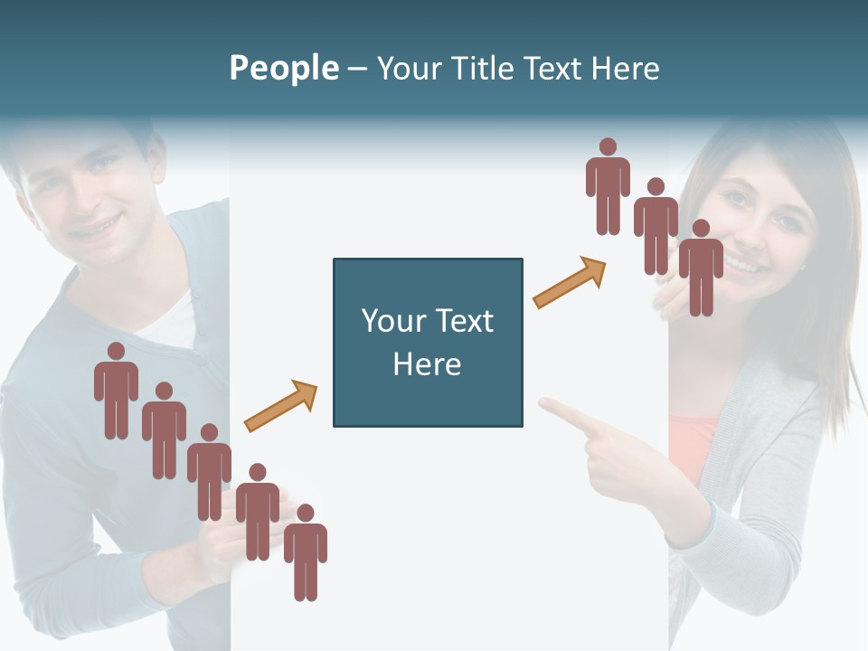 Begeisterung Paar Schild PowerPoint Template