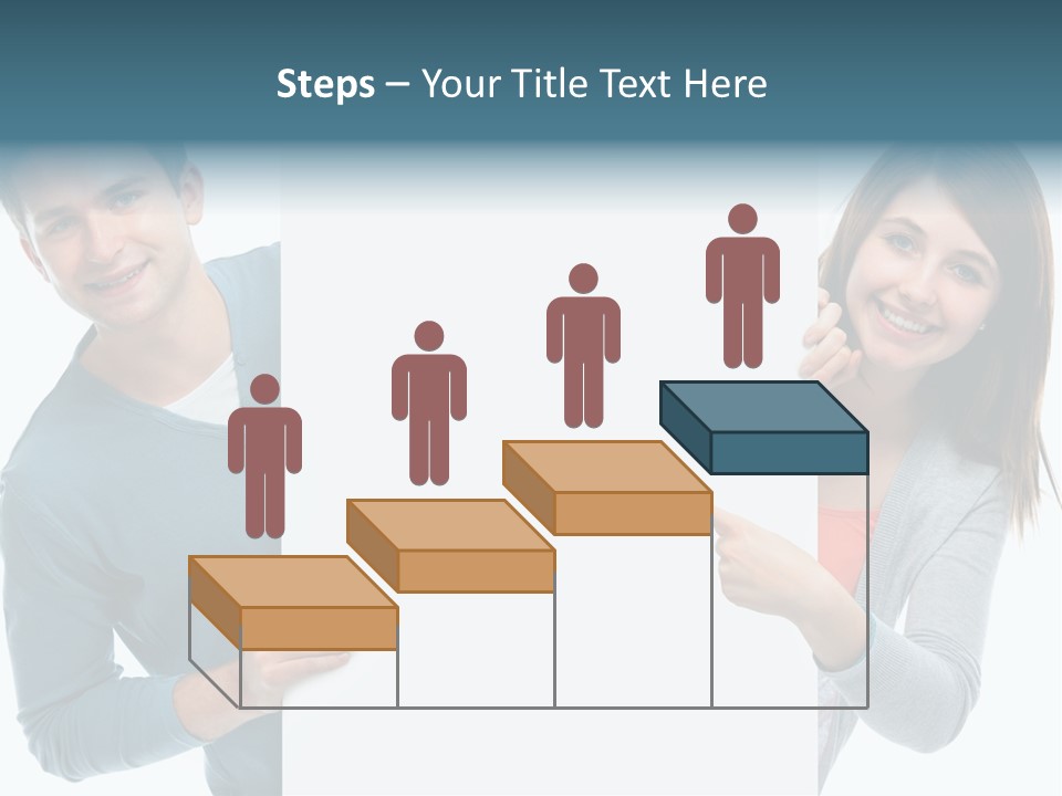 Begeisterung Paar Schild PowerPoint Template