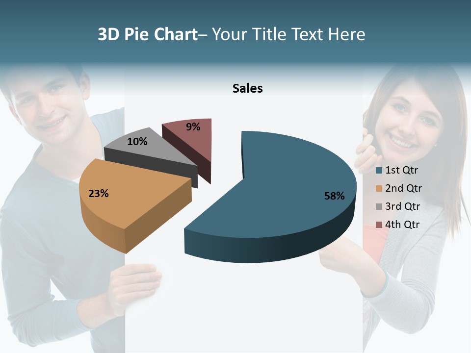 Begeisterung Paar Schild PowerPoint Template
