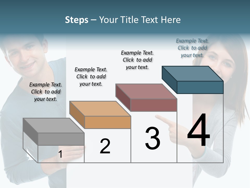 Begeisterung Paar Schild PowerPoint Template