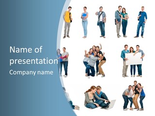 Student Gruppe Bewerben PowerPoint Template