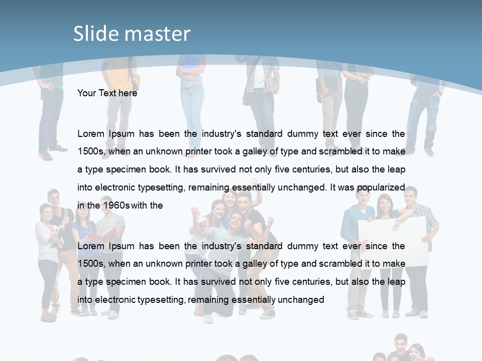 Student Gruppe Bewerben PowerPoint Template