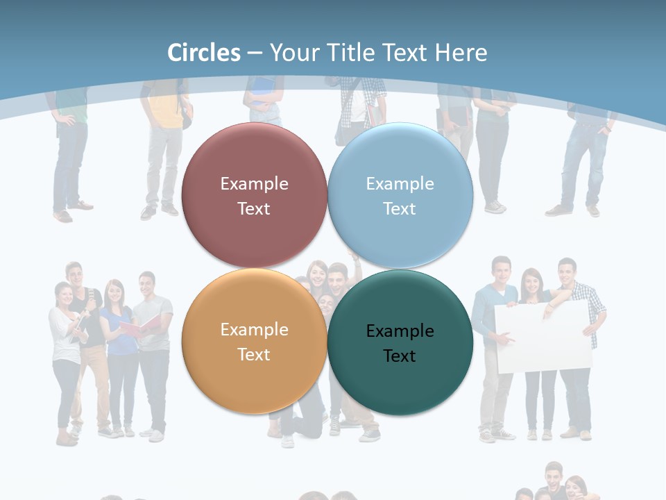 Student Gruppe Bewerben PowerPoint Template