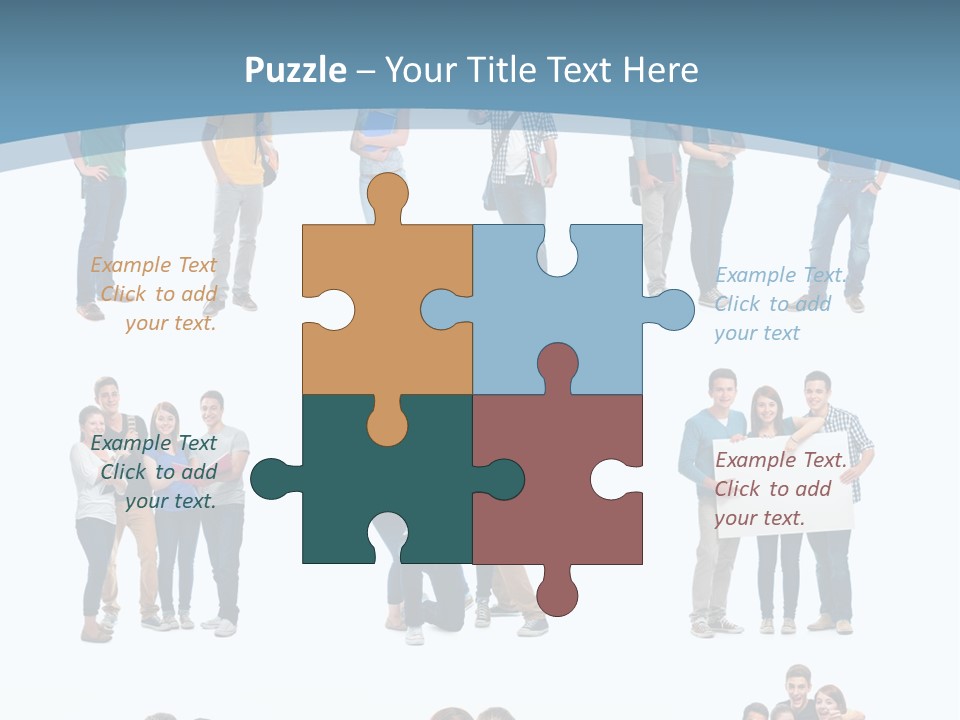 Student Gruppe Bewerben PowerPoint Template