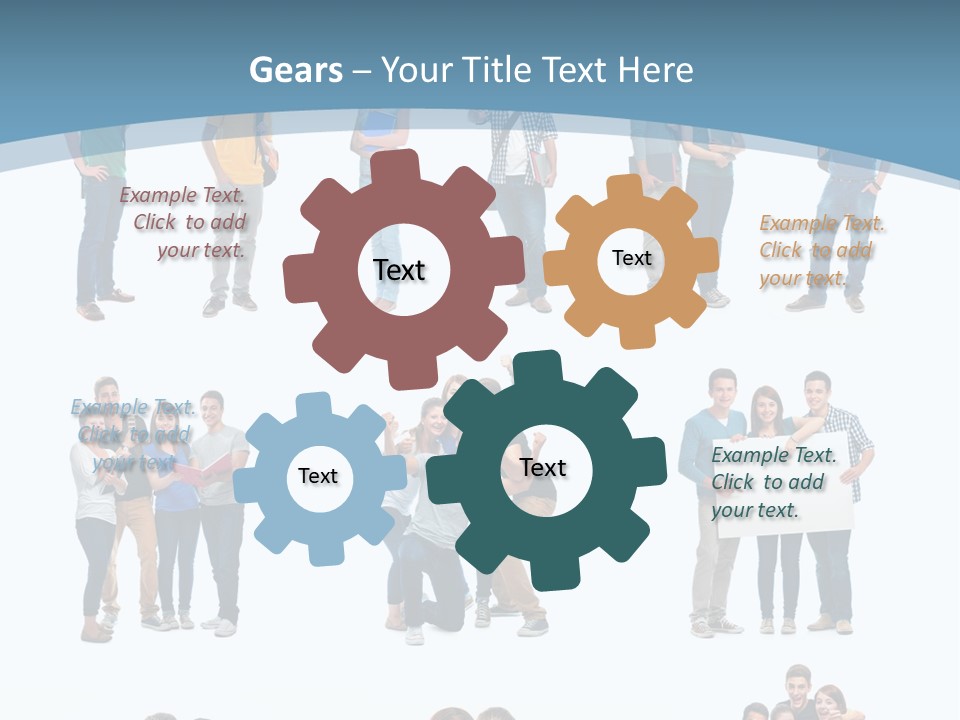 Student Gruppe Bewerben PowerPoint Template