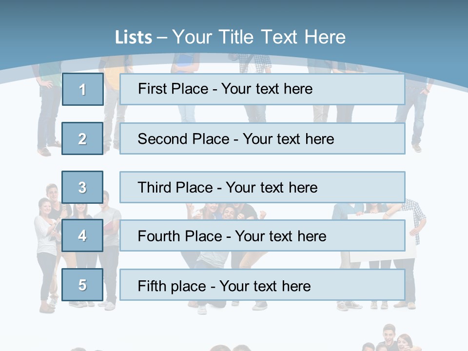 Student Gruppe Bewerben PowerPoint Template