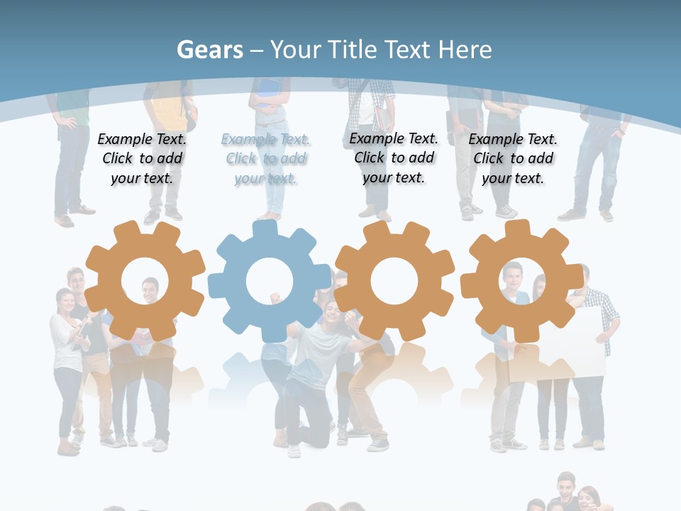 Student Gruppe Bewerben PowerPoint Template