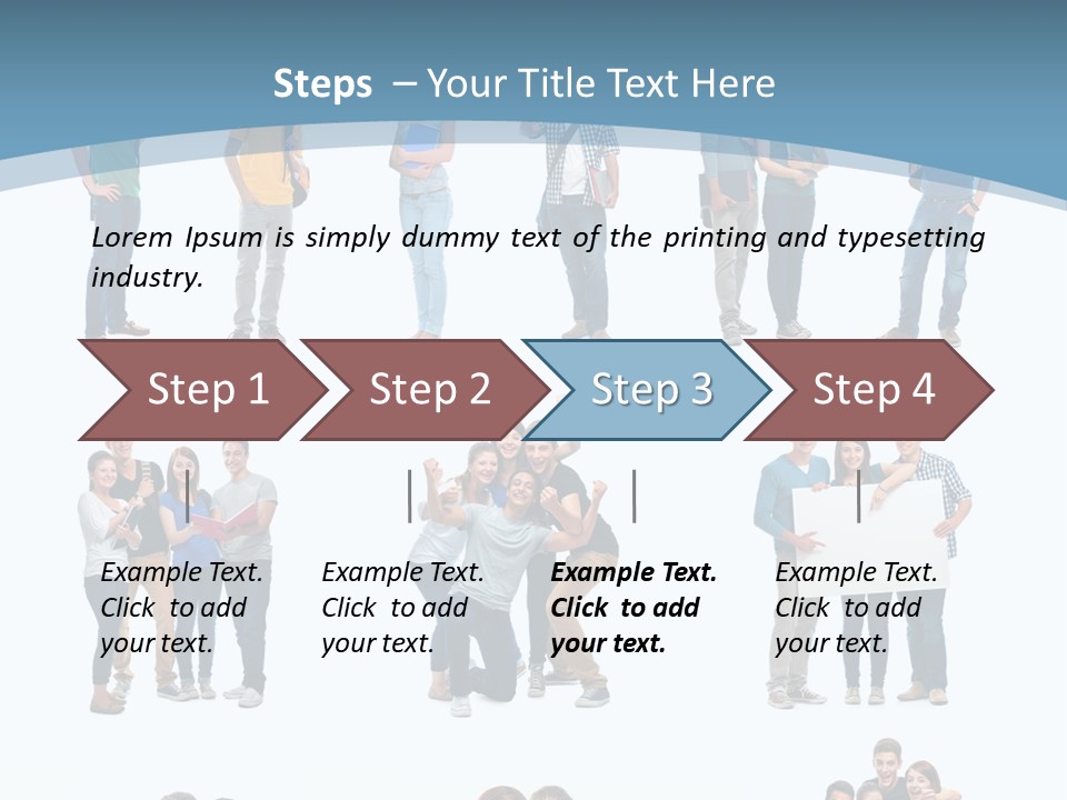 Student Gruppe Bewerben PowerPoint Template