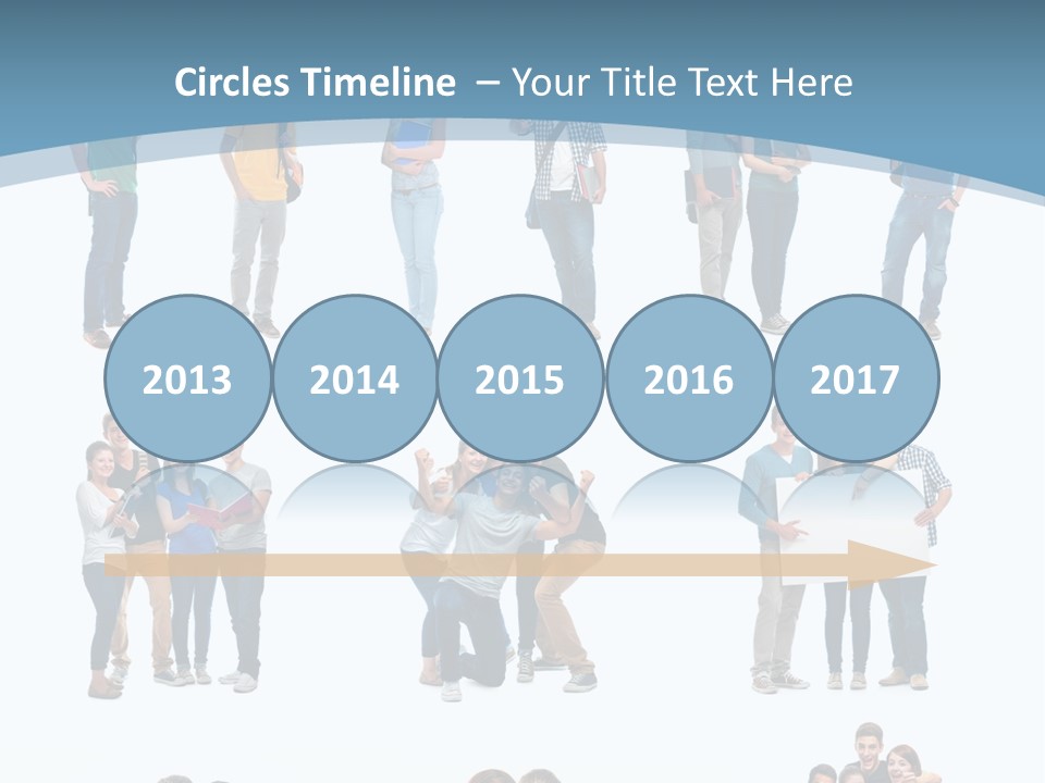 Student Gruppe Bewerben PowerPoint Template