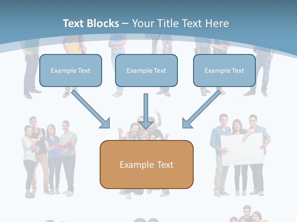 Student Gruppe Bewerben PowerPoint Template