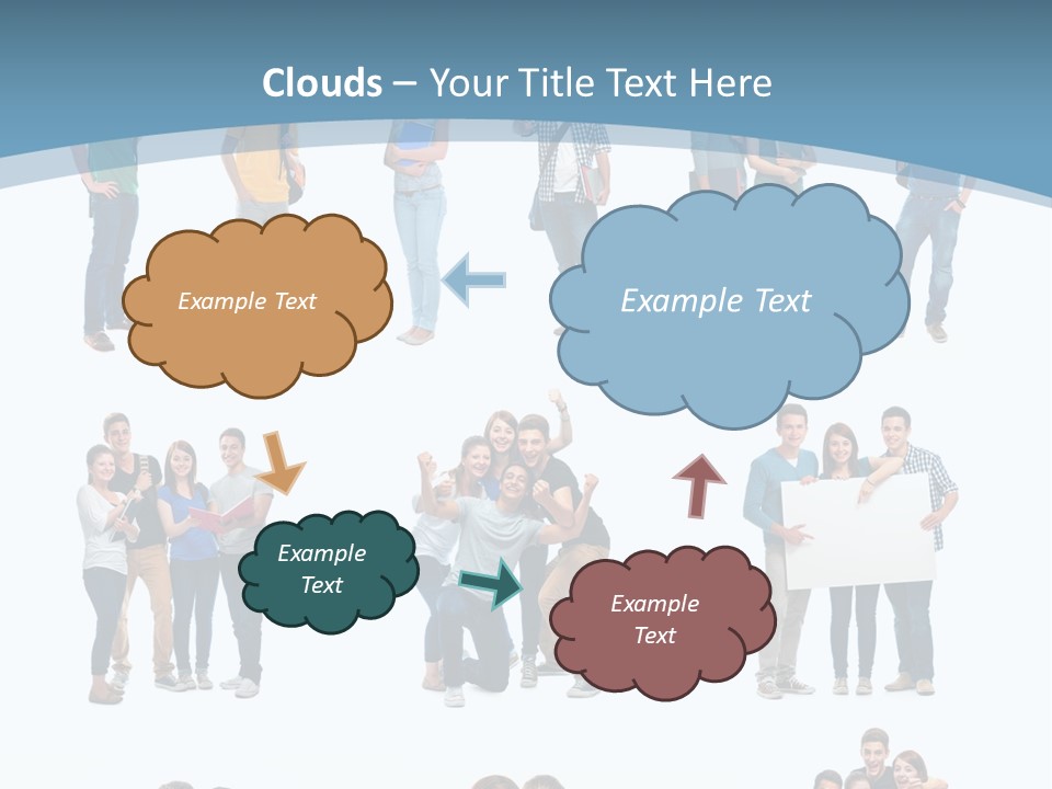 Student Gruppe Bewerben PowerPoint Template