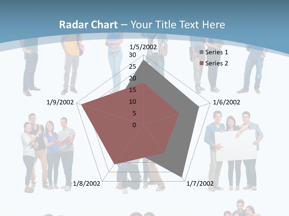 Student Gruppe Bewerben PowerPoint Template